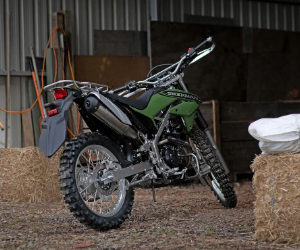 Kawasaki stockman motorbike in a farm shed