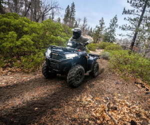 Kawasaki Brute Force ATVV riding through the bush