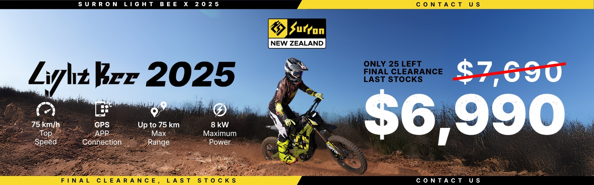 Surron Light Bee X 2025 – Final Clearance banner