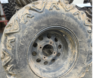 Muddy ATV tyre